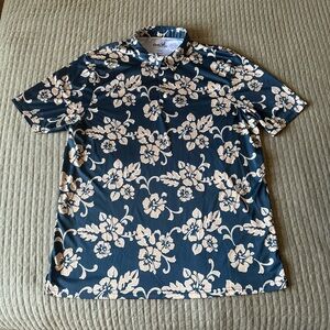 Floral Blue and Cream Men's Shirt